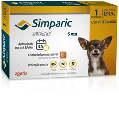 SIMPARIC 5 MG 1 COMP (1.3 - 2.5 KG)