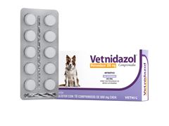 VETNIDAZOL 300MG 10 COMP
