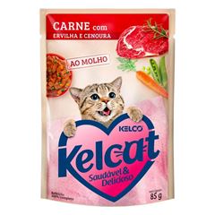 KELCAT SACHE CARNE,ERVILHA,CENOURA 85G