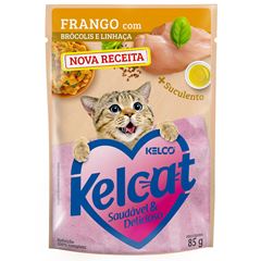 KELCAT SACHE FRANGO, BROC, LINHAÇA 85G