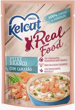 KELCAT REAL FOOD PEIXE BRANCO CAMARA 85G